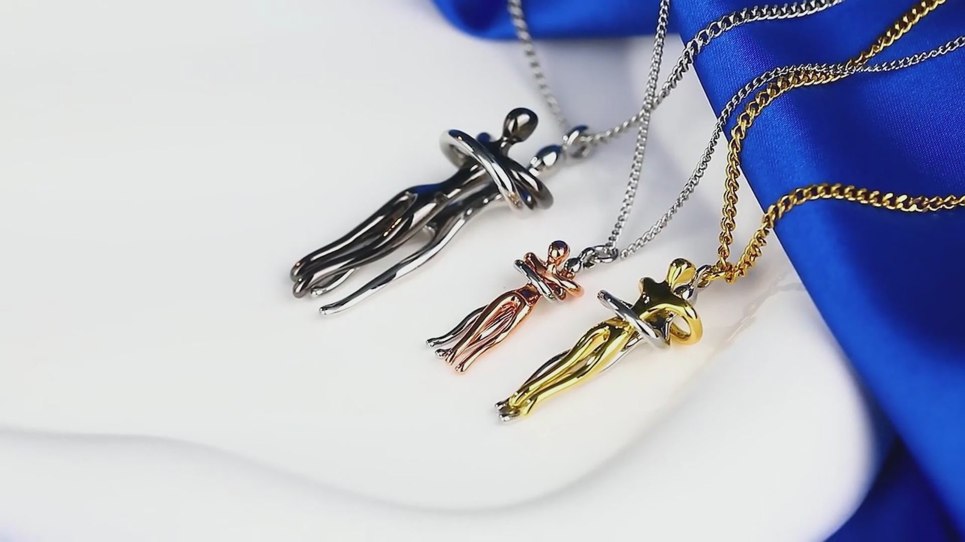 Hot Sale Affectionate Hug Necklace Couples Anniversary Valentine's Day  Gift Fashion Punk Street Style Pendant Necklace